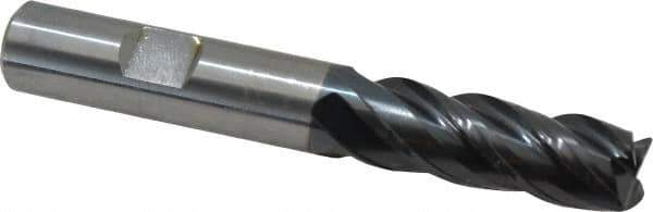 Guhring - 1/2", 4 Flute, Single End, Solid Carbide, 0.031" Corner Radius End Mill - 3-1/2" OAL, 35/38° Helix, Right Hand Flute, 1-1/4" LOC, Right Hand Cut - Apex Tool & Supply