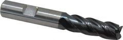 Guhring - 1/2", 4 Flute, Single End, Solid Carbide, 0.031" Corner Radius End Mill - 3-1/2" OAL, 35/38° Helix, Right Hand Flute, 1-1/4" LOC, Right Hand Cut - Apex Tool & Supply