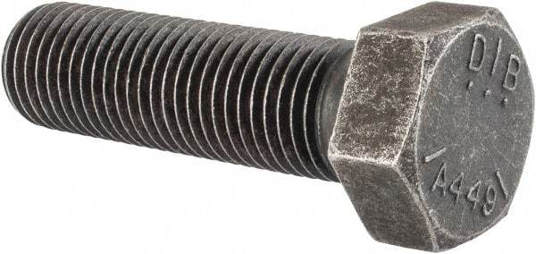 Value Collection - 1-3/4 - 5 UNC, 6" Length Under Head Hex Head Cap Screw - Partially Threaded, Grade 5 Steel, Uncoated, 2-5/8" Hex - Apex Tool & Supply