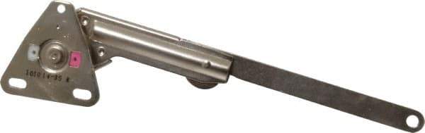 Sugatsune - 8-1/2" OAL x 7/8" Wide, 60 Lb/Inch Capacity, Adjustable Soft Down Stay - Right Side, 5mm Mounting Hole Diam, 100° Max Opening, Nickel Plated Steel & Zinc Alloy - Apex Tool & Supply