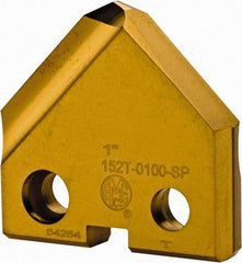 Allied Machine and Engineering - 1" Diam x 3/16" Thick, Seat Code 2, 90° Included Angle Spade Drill Insert - TiN Coated, Cobalt, Series T-A - Apex Tool & Supply