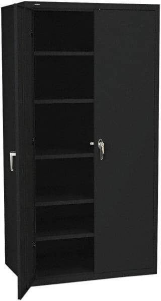 Hon - 5 Shelf Locking Storage Cabinet - Steel, 36" Wide x 18" Deep x 71-1/2" High - Apex Tool & Supply