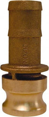 Dixon Valve & Coupling - 2-1/2" Brass Cam & Groove Suction & Discharge Hose Male Adapter Hose Shank - Part E, 150 Max psi - Apex Tool & Supply