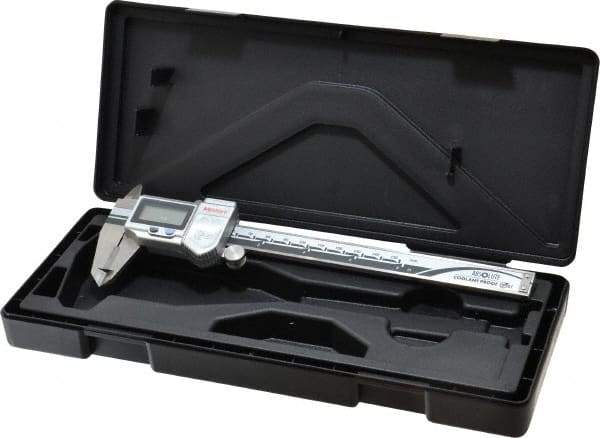 Mitutoyo - 0 to 150mm Range, 0.01mm Resolution, IP67 Electronic Caliper - 40mm Carbide-Tipped Jaws, 0.02mm Accuracy, SPC Output - Apex Tool & Supply