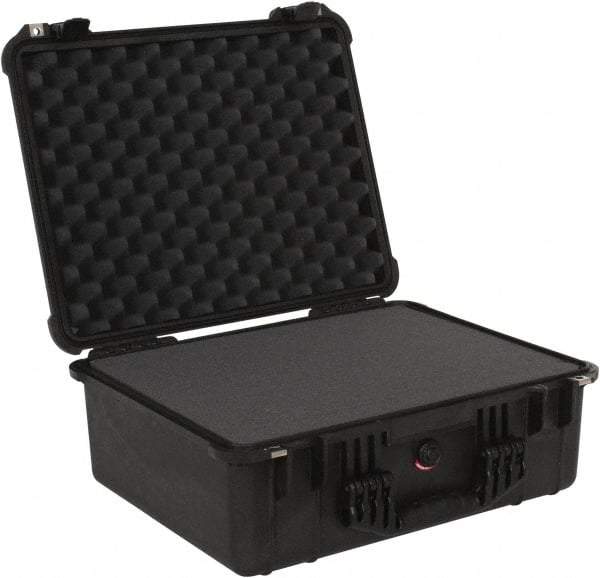 Pelican Products, Inc. - 17-13/64" Wide x 16-7/8" Deep x 8-13/32" High, Clamshell Hard Case - Black, Plastic - Apex Tool & Supply
