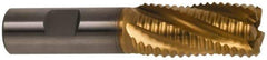 Hertel - 3/4" Diam, Coarse Pitch, 4" LOC, 4 Flute Cobalt Roughing Square End Mill - TiN Finish, 6-1/4" OAL, 3/4" Shank Diam, Single End, 30° Helix - Apex Tool & Supply
