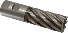 Hertel - 2" Diam, Fine Pitch, 4" LOC, 8 Flute Cobalt Roughing Square End Mill - Uncoated, 7-3/4" OAL, 2" Shank Diam, Single End, 30° Helix - Apex Tool & Supply