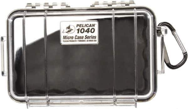 Pelican Products, Inc. - 5-1/16" Wide x 2-1/8" High, Clamshell Hard Case - Clear/Black, Polycarbonate - Apex Tool & Supply