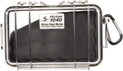 Pelican Products, Inc. - 5-1/16" Wide x 2-1/8" High, Clamshell Hard Case - Clear/Black, Polycarbonate - Apex Tool & Supply