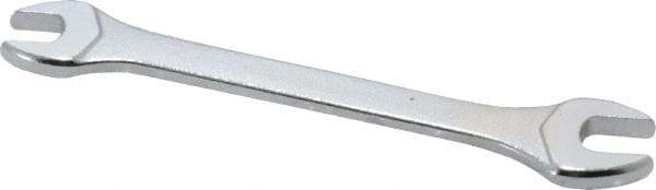 Facom - 6mm x 7mm Stubby Open End Wrench - 3-5/16" OAL, Double End, Satin Finish, 15° Head Angle - Apex Tool & Supply