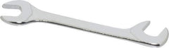 Facom - 10mm Stubby Extra Thin Open End Wrench - 3-15/16" OAL, Double End, Satin Finish, 15° & 75° Head Angle - Apex Tool & Supply