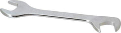 Facom - 16mm Stubby Extra Thin Open End Wrench - 5-33/64" OAL, Double End, Satin Finish, 15° & 75° Head Angle - Apex Tool & Supply