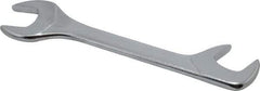 Facom - 17mm Stubby Extra Thin Open End Wrench - 5-33/64" OAL, Double End, Satin Finish, 15° & 75° Head Angle - Apex Tool & Supply