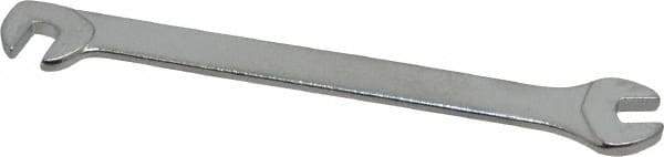 Facom - 3.20mm Stubby Extra Thin Open End Wrench - 2-3/4" OAL, Double End, Satin Finish, 15° & 75° Head Angle - Apex Tool & Supply