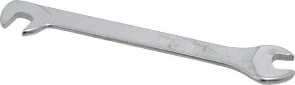 Facom - 5mm Stubby Extra Thin Open End Wrench - 2-61/64" OAL, Double End, Satin Finish, 15° & 75° Head Angle - Apex Tool & Supply