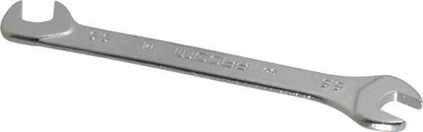 Facom - 5.50mm Stubby Extra Thin Open End Wrench - 2-61/64" OAL, Double End, Satin Finish, 15° & 75° Head Angle - Apex Tool & Supply