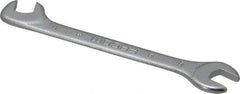 Facom - 6mm Stubby Extra Thin Open End Wrench - 3-9/64" OAL, Double End, Satin Finish, 15° & 75° Head Angle - Apex Tool & Supply