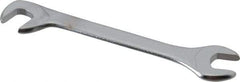 Facom - 8mm Stubby Extra Thin Open End Wrench - 3-35/64" OAL, Double End, Satin Finish, 15° & 75° Head Angle - Apex Tool & Supply