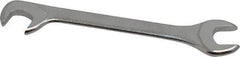Facom - 9mm Stubby Extra Thin Open End Wrench - 3-35/64" OAL, Double End, Satin Finish, 15° & 75° Head Angle - Apex Tool & Supply