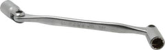 Facom - 10 x 11mm, 12 Point, Satin Chrome Coated, Double Flex-End Socket Wrench - 7-21/32" OAL, 18mm Head Thickness - Apex Tool & Supply