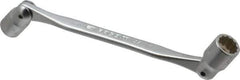 Facom - 14 & 15", 12 Point, Satin Chrome Coated, Double Flex-End Socket Wrench - 9-11/32" OAL, 33mm Head Thickness - Apex Tool & Supply