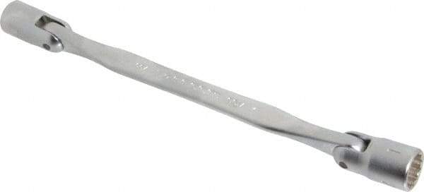 Facom - 16 x 17", 12 Point, Satin Chrome Coated, Double Flex-End Socket Wrench - 11-1/32" OAL, 35mm Head Thickness - Apex Tool & Supply