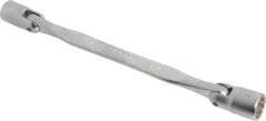 Facom - 16 x 17", 12 Point, Satin Chrome Coated, Double Flex-End Socket Wrench - 11-1/32" OAL, 35mm Head Thickness - Apex Tool & Supply