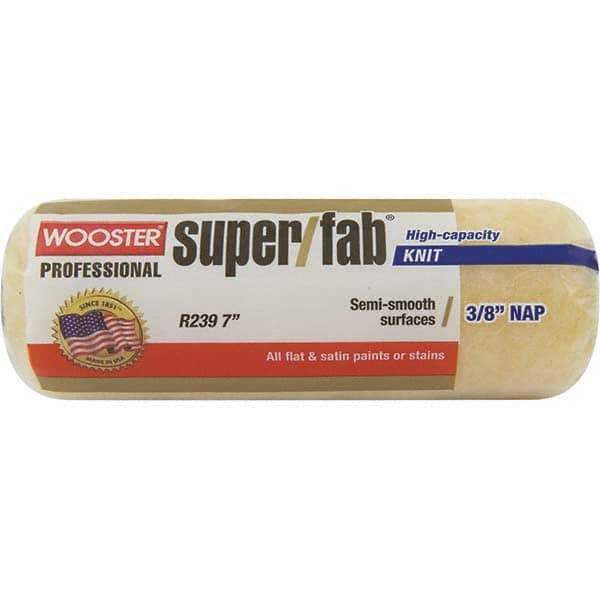 Wooster Brush - 3/8" Nap, 7" Wide Paint Roller - Medium Texture, Synthetic Knit - Apex Tool & Supply