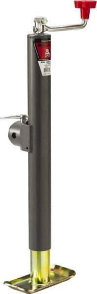 Bulldog - Round Swivel Topwind Jack - 5,000 Lb Load Capacity, 14.7 to 29.7" Service Height - Apex Tool & Supply
