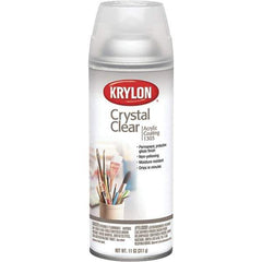 Krylon - Crystal Clear, Gloss, Acrylic Coating Spray Paint - 15 to 20 Sq Ft per Can, 11 oz Container - Apex Tool & Supply