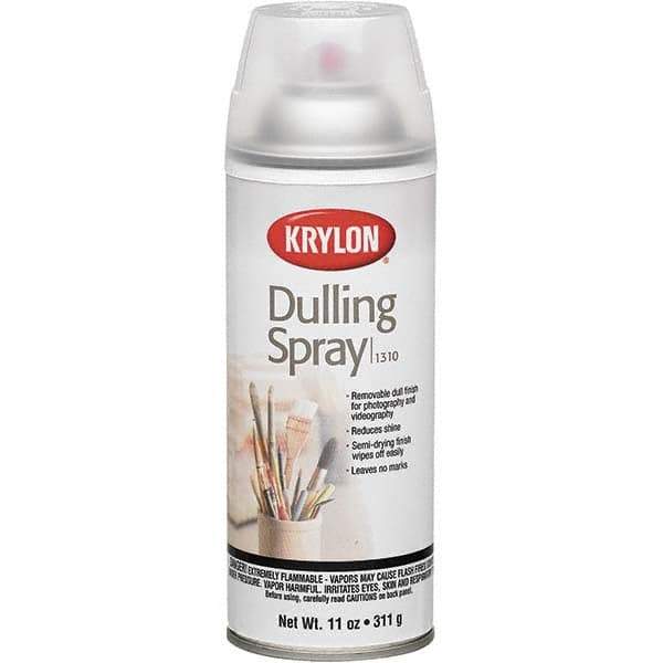 Krylon - Clear, Flat, Dulling Spray Paint - 15 to 20 Sq Ft per Can, 12 oz Container - Apex Tool & Supply