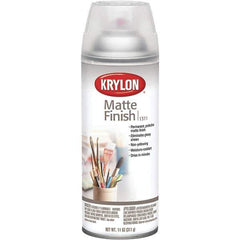 Krylon - Clear, Matte, Acrylic Enamel Spray Paint - 15 to 20 Sq Ft per Can, 16 oz Container - Apex Tool & Supply