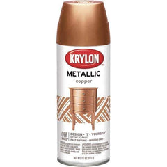Krylon - Copper (Color), Metallic, Aerosol Spray Paint - 15 to 20 Sq Ft per Can, 16 oz Container - Apex Tool & Supply