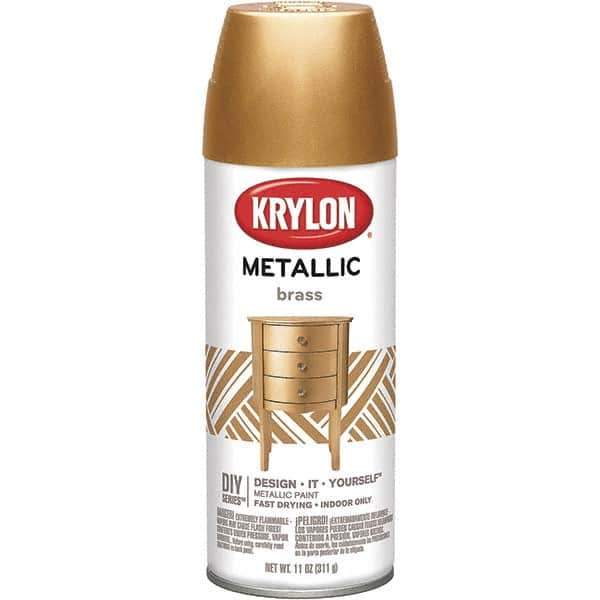 Krylon - Brass (Color), Gloss, Metallic Spray Paint - 12 oz Container - Apex Tool & Supply