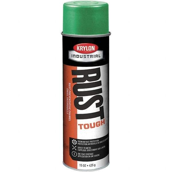 Krylon - Bright Green, 15 oz Net Fill, High Gloss, Enamel Spray Paint - 30 to 35 Sq Ft per Can, 20 oz Container - Apex Tool & Supply