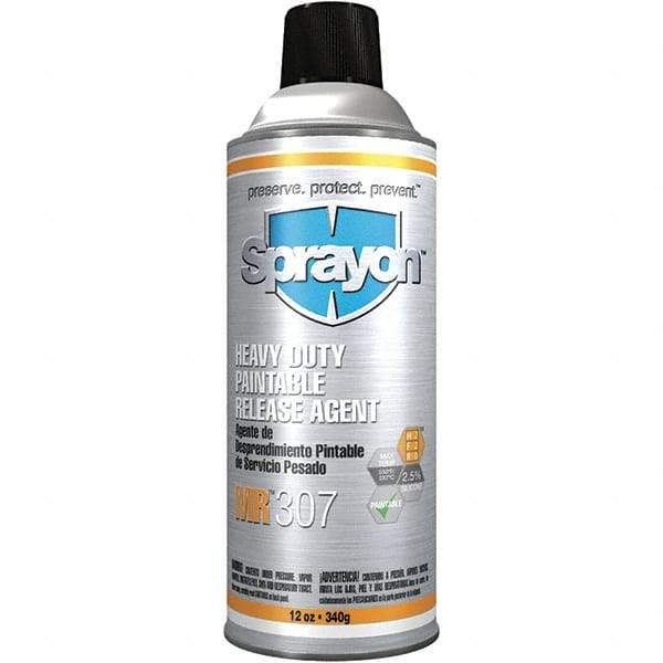 Sprayon - 16 Ounce Aerosol Can, Clear, Heavy-Duty Mold Release - Silicone Composition - Apex Tool & Supply