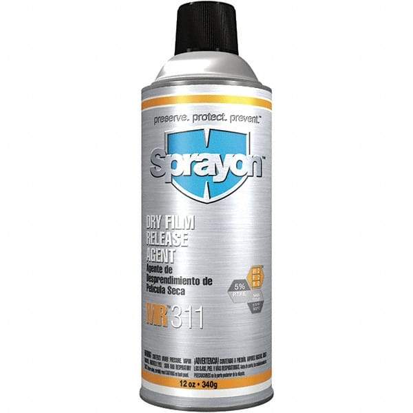 Sprayon - 16 Ounce Aerosol Can, White, General Purpose Mold Release - Dry Film Composition - Apex Tool & Supply