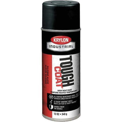 Sprayon - High Temp Black, 12 Ounce Net Fill, Metallic, Acrylic Enamel Spray Paint - 15 to 20 Sq. Ft. per Can, 12 Ounce Container - Apex Tool & Supply