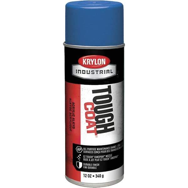 Krylon - Blue (Ford), 12 oz Net Fill, High Gloss, Enamel Spray Paint - 20 to 25 Sq Ft per Can, 16 oz Container, Use on Conduits, Ducts, Electrical Equipment, Machinery, Metal, Motors, Pipelines & Marking Areas, Railings, Steel Bars, Tool Boxes, Tools - Apex Tool & Supply