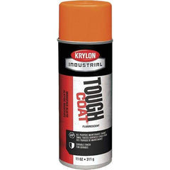 Krylon - Orange, Fluorescent, Acrylic Enamel Spray Paint - 15 to 20 Sq Ft per Can, 12 oz Container - Apex Tool & Supply