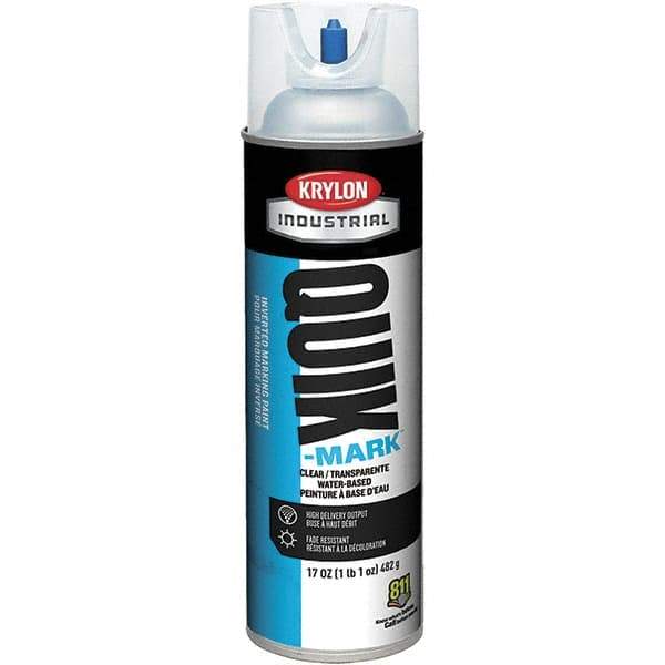 Krylon - 20 fl oz Clear Marking Paint - 50 to 60 Sq Ft Coverage, Water-Based Formula - Apex Tool & Supply