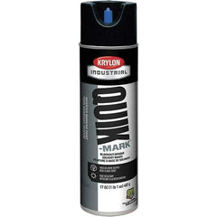 Krylon - 20 fl oz Black Marking Paint - 664' Coverage at 1" Wide, Solvent-Based Formula, 430 gL VOC - Apex Tool & Supply
