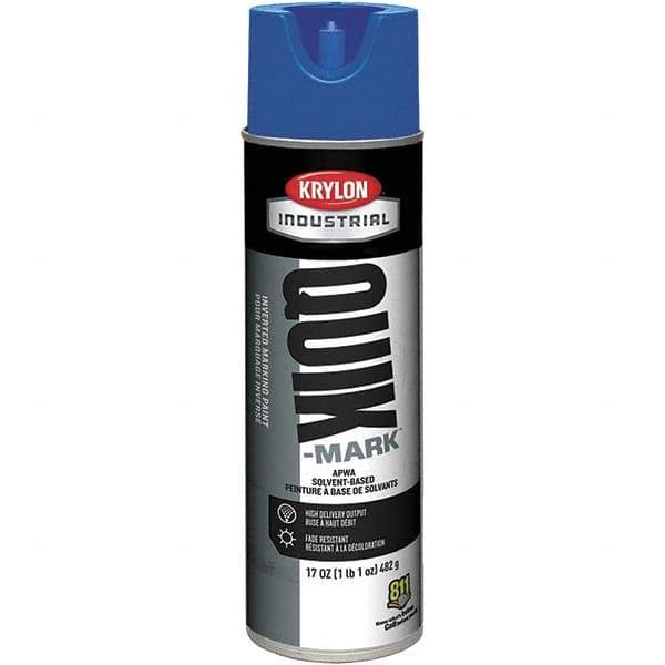 Krylon - 20 fl oz Blue Marking Paint - 50 to 60 Sq Ft Coverage, Solvent-Based Formula - Apex Tool & Supply