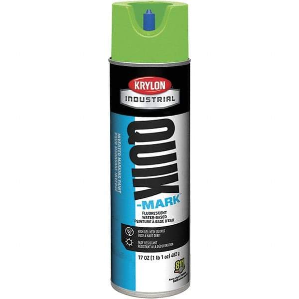 Krylon - 20 fl oz Green Marking Paint - 50 to 60 Sq Ft Coverage, Water-Based Formula - Apex Tool & Supply