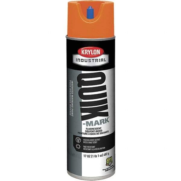 Krylon - 20 fl oz Orange Marking Paint - 50 to 60 Sq Ft Coverage, Solvent-Based Formula - Apex Tool & Supply