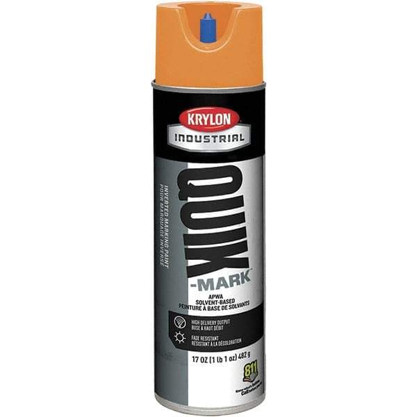 Krylon - 20 fl oz Orange Marking Paint - 50 to 60 Sq Ft Coverage, Solvent-Based Formula - Apex Tool & Supply