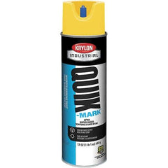 Krylon - 20 fl oz Yellow Marking Paint - 50 to 60 Sq Ft Coverage, Water-Based Formula - Apex Tool & Supply