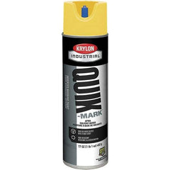 Krylon - 20 fl oz Yellow Marking Paint - 50 to 60 Sq Ft Coverage, Solvent-Based Formula - Apex Tool & Supply