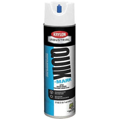 Krylon - 20 fl oz White Marking Paint - 50 to 60 Sq Ft Coverage, Water-Based Formula - Apex Tool & Supply