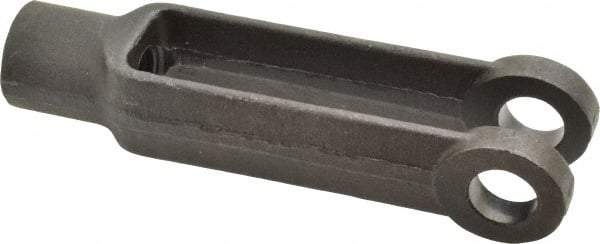 Gibraltar - 5/8-11 Thread, 1-3/8" Yoke Width, Carbon Steel, Tapped Yoke - 5/8" Hole Diam, 3-11/16" Hole Center to Neck, 1-3/16" Yoke Arm Height, 1-1/16" Neck Diam, 1-1/4" Neck Length, 4-15/16" OAL - Apex Tool & Supply